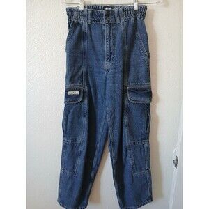 BDG Urban Outfitters Blaine Cargo Skate Jean Pants Womens 27x 30 Utility Y2K